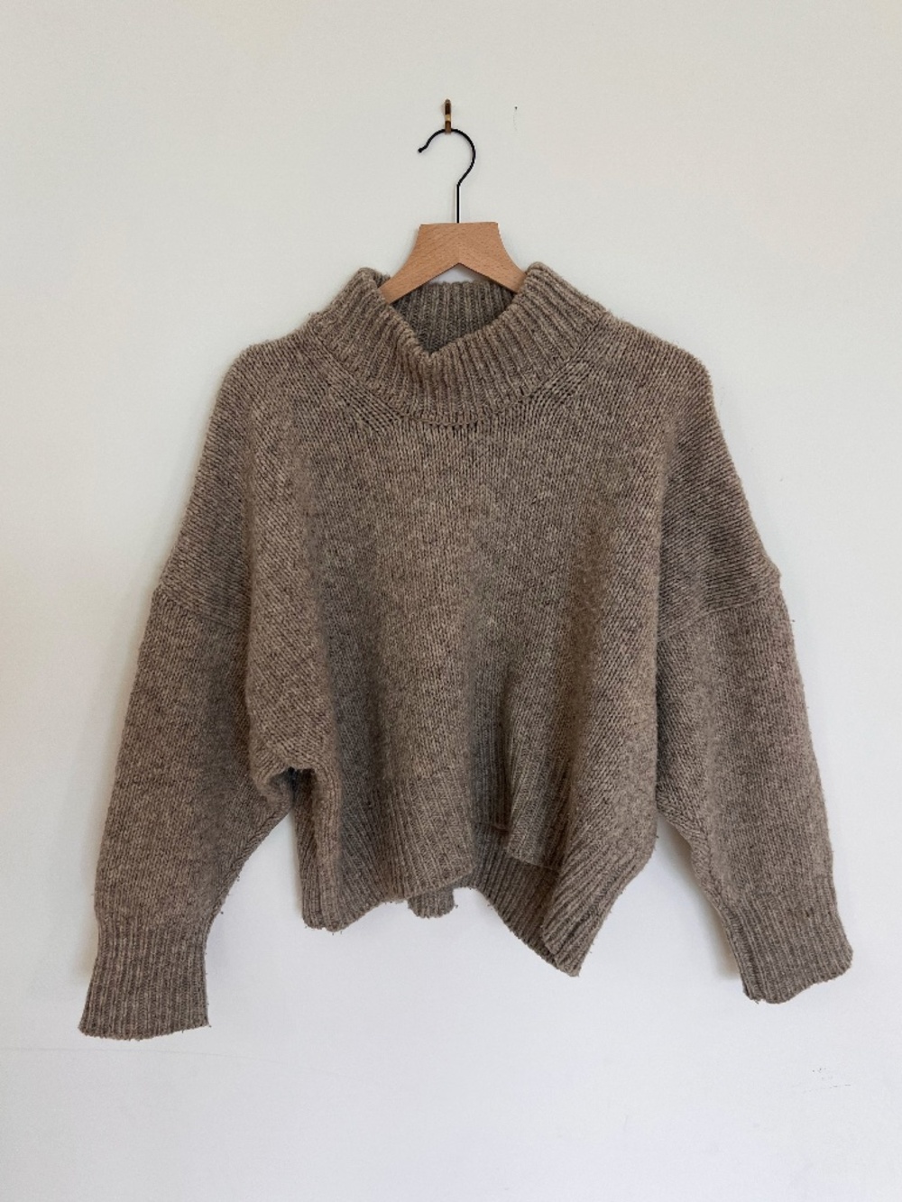 Babaa Wool Mock Neck Jumper no15 in Mist